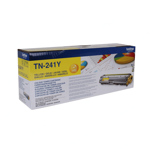 Картридж Brother TN241Y, Yellow, 1400стр