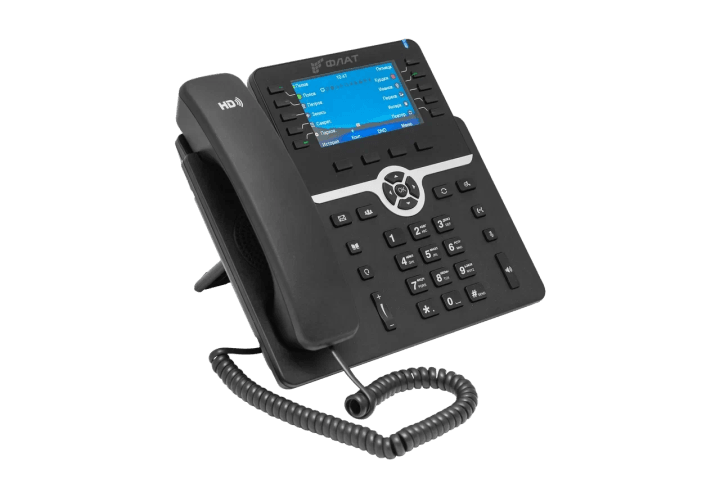 ФЛАТ-ПРО Flat-Phone-B10P IP-телефон (20 SIP-аккаунтов, 2 порта 1  Гбит/с,  БП)