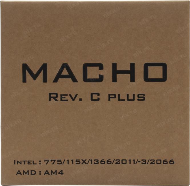 Thermalright <Macho Rev.C PLUS>  Cooler  (4пин,  775/1155/1366/2011/2066/AM4,15-21дБ,300-1300 об/мин,Cu+Al+тепл.тр)