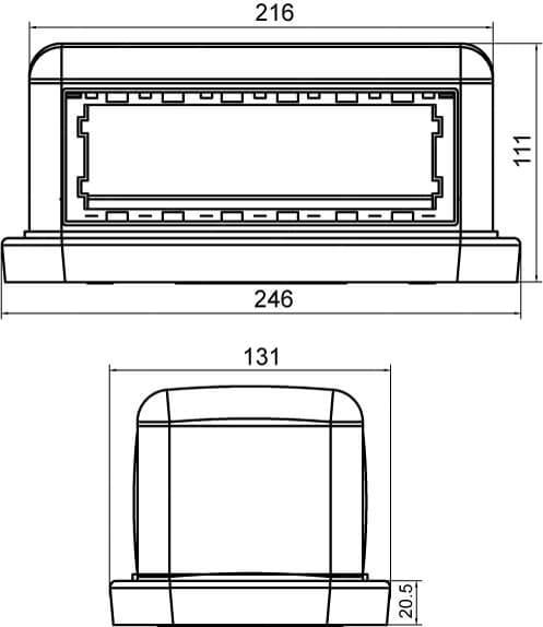 Башенка DKC 09050 напольная BUS, 12 модулей,  белая, "In-liner Front"