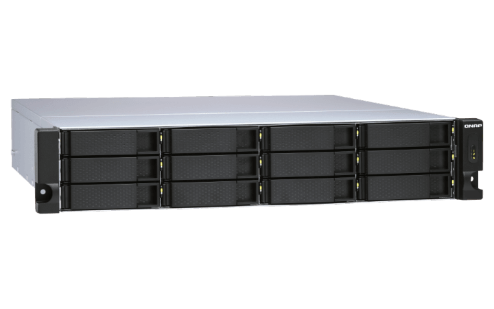 QNAP TL-R1200S-RP SATA 6GB/s JBOD storage enclosure,12-tray 3,5"/2,5" w/o HDD, 3 x SFF-8088, 2 PSU.  Rack.  W/o  rail kit