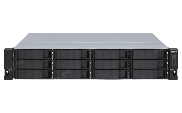 QNAP TL-R1200S-RP SATA 6GB/s JBOD storage enclosure,12-tray 3,5"/2,5" w/o HDD, 3 x SFF-8088, 2 PSU.  Rack.  W/o  rail kit