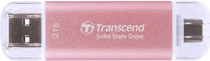 Transcend Внешний твердотельный диск 2TB, External , ESD310C, USB 10Gbps, Type C/A , Pink