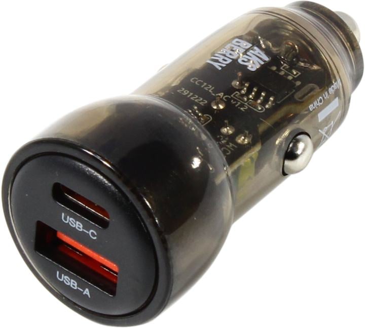 AKSBERRY X101 <350018> Автомобильное зарядное уст-во USB (Вх. DC12-24V, Вых. DC5/9/12V,  60W, USB, USB-C)