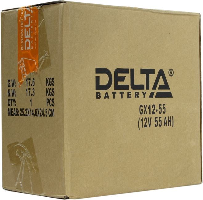 Аккумулятор Delta GX 12-55 (12V, 55Ah)  для  UPS