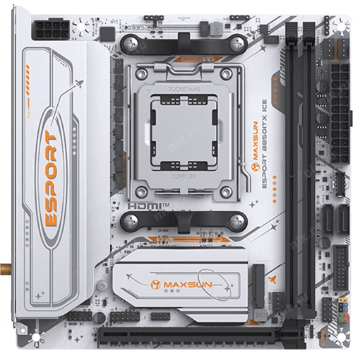 MAXSUN MS-eSport B850ITX WIFI ICE (RTL) AM5 <B850> PCI-E HDMI+DP  2.5GbLAN  SATA  Mini-ITX 2DDR5