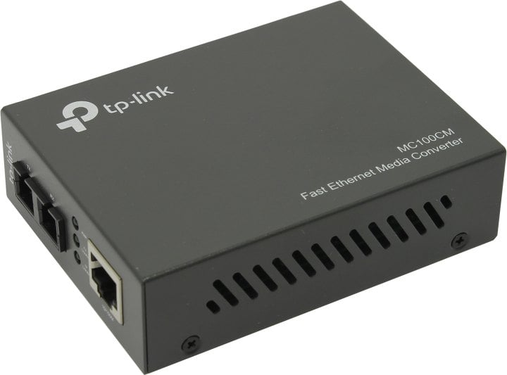 TP-Link MC100CM 10/100Mbps RJ45 to 100Mbps multi-mode SC fiber Converter, Full-duplex,up to 2Km, switching power adapter, chassis mountable