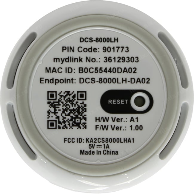 D-Link <DCS-8000LH> Mini HD Wi-Fi Camera (1280x720, f=2.39mm, 802.11n, BT,  мик.,  LED)