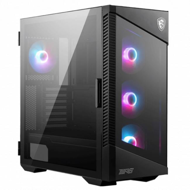 (Поврежденная упаковка) Компьютерный корпус MSI MPG VELOX 100R 2xUSB 3.0, 1xType C, 4x120mm ARGB Fan, ARGB Control Board, Tempered Glass Window, Glass Front Panel, Brown Box (829315)