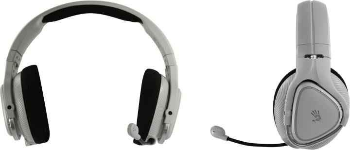 Наушники с микрофоном Bloody MR710 <Grey> (FM, Bluetooth5.0, шнур 1.5м,  с регулятором громкости)