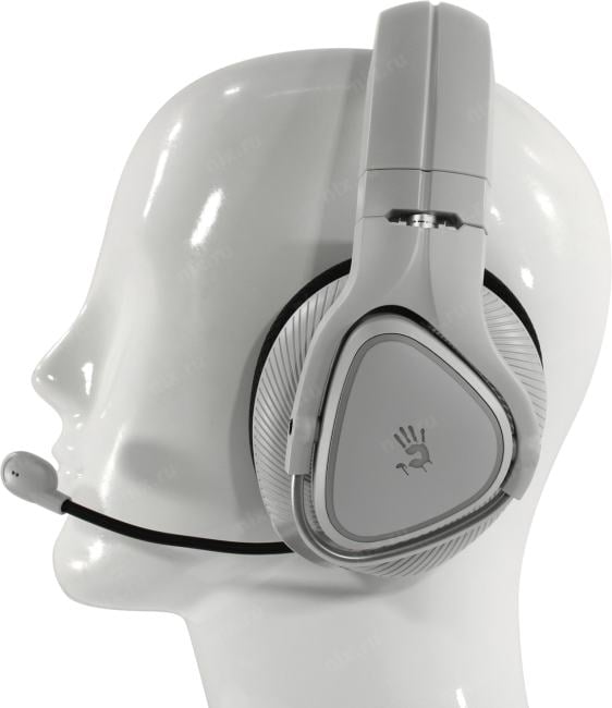 Наушники с микрофоном Bloody MR710 <Grey> (FM, Bluetooth5.0, шнур 1.5м,  с регулятором громкости)