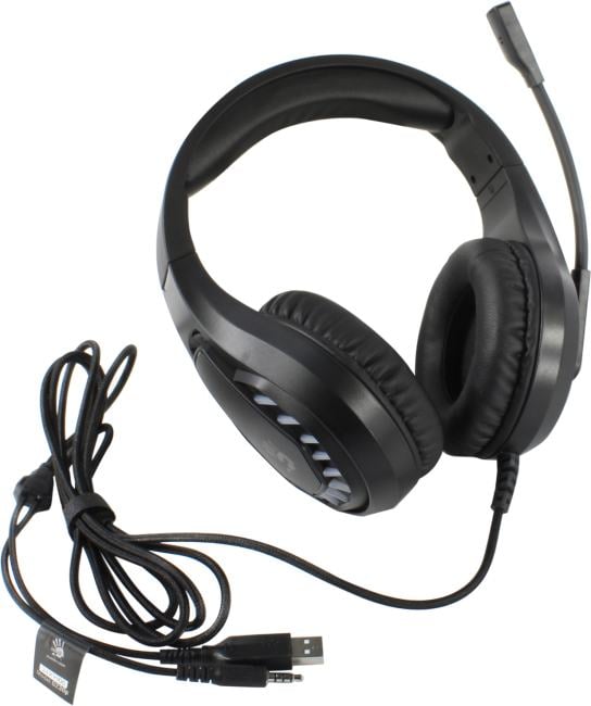 Наушники с микрофоном Bloody G230p Black (шнур 2м,  с регулятором громкости)
