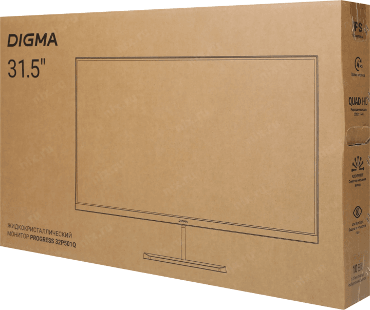 DM32SB01 Монитор Digma 31.5" Progress 32P501Q черный IPS LED 4ms 16:9 HDMI матовая 300cd 178гр/178гр  2560x1440 75Hz G-S