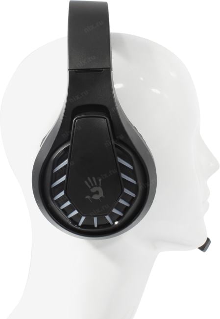 Наушники с микрофоном Bloody G230p Black (шнур 2м,  с регулятором громкости)