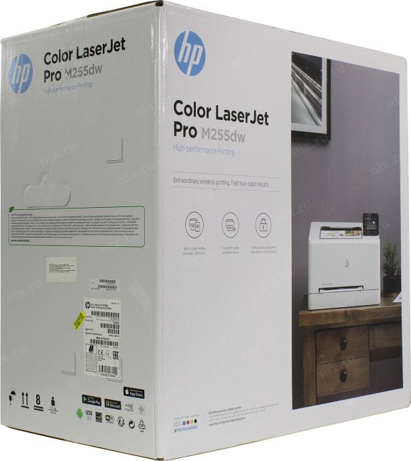 HP COLOR LaserJet Pro M255dw <7KW64A> (A4, 21стр/мин, 256Mb, сетевой, WiFi, USB2.0, LCD,  двусторонняя  печать)