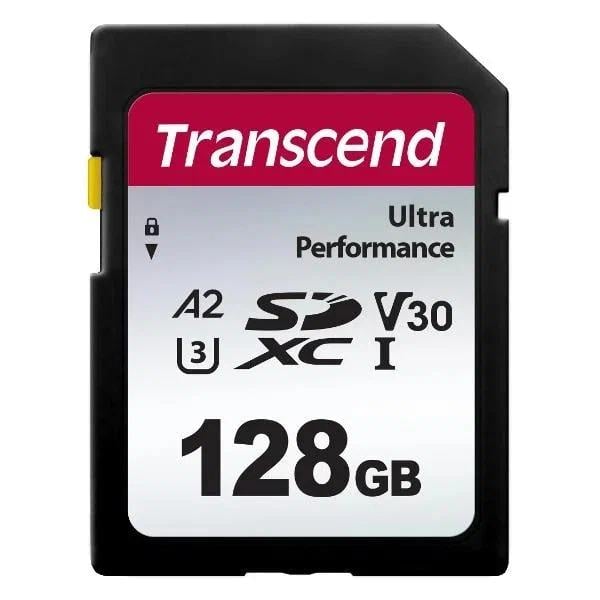Карта памяти Transcend TS128GSDC340S, 128ГБ, SDXC, UHS-I U3 V30 A2