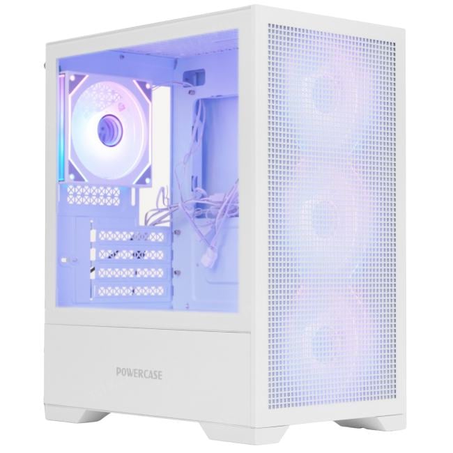 CMMB315W-A4 Powercase Mistral Micro B315W, Tempered Glass, 4x 120mm ARGB PWM Fan, белый,  mATX  ()