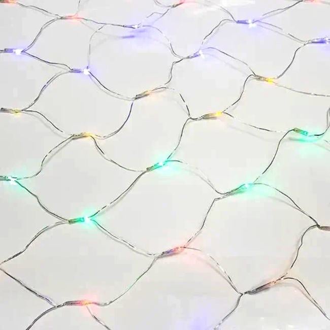 Гирлянда Neon-night "Сеть" 1,5х1,5 м, прозрачный ПВХ, 96 LED мультиколор