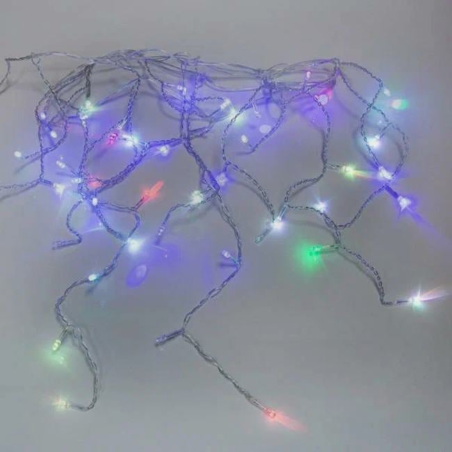 255-009 Гирлянда Бахрома (Айсикл), 1,8х0,5м, 48 LED RGB, , IP20, быстрая смена цвета,  230В, не соединяется