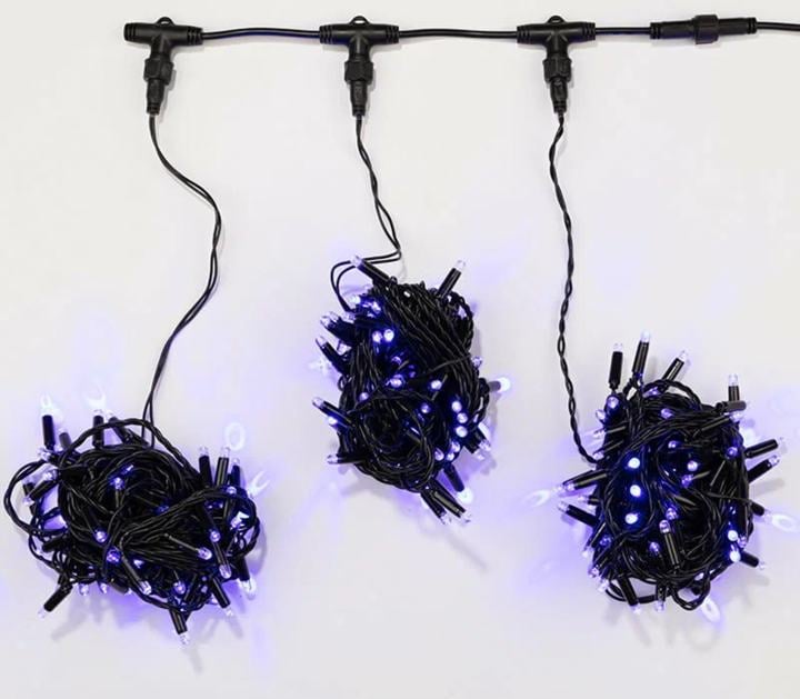Гирлянда светодиодная "LED ClipLight" 3 нити х10м 198LED син. 12Вт 24В IP65 с трансф. провод ПВХ черн. Neon-Night 323-313