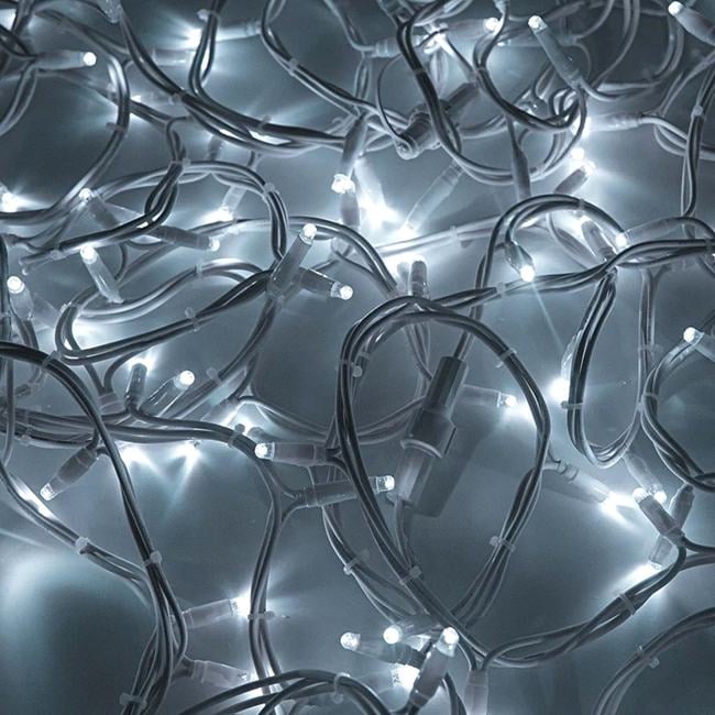 Гирлянда модульная светодиодная "Дюраплей LED" 20м 200LED бел. 13Вт 230В IP67 постоян. свечение провод каучук бел. Neon-Night 315-145