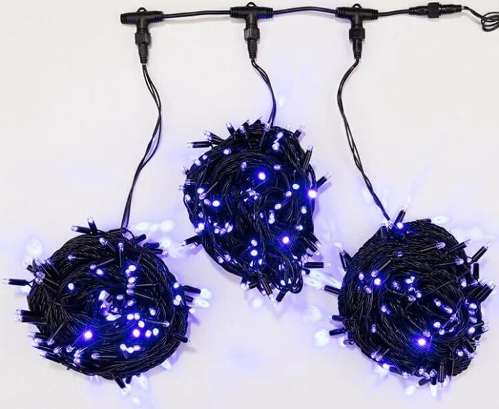 Гирлянда Neon-night LED ClipLight 24V, 3 нити по 20 м, свечение с динамикой, цвет диодов синий