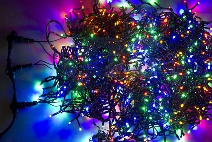 Гирлянда светодиодная "LED ClipLight" 3 нити х10м 198LED мультиколор 12Вт 24В IP65 с трансф. Neon-Night 323-319