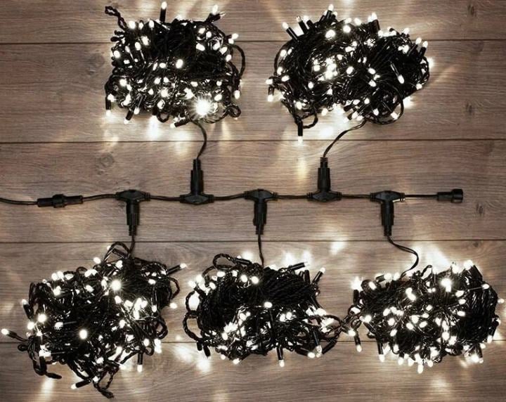 Гирлянда светодиодная "LED ClipLight" 5 нитей х20м 665LED бел. 40Вт 24В IP65 эффект мерцания с трансф. Neon-Night 323-605