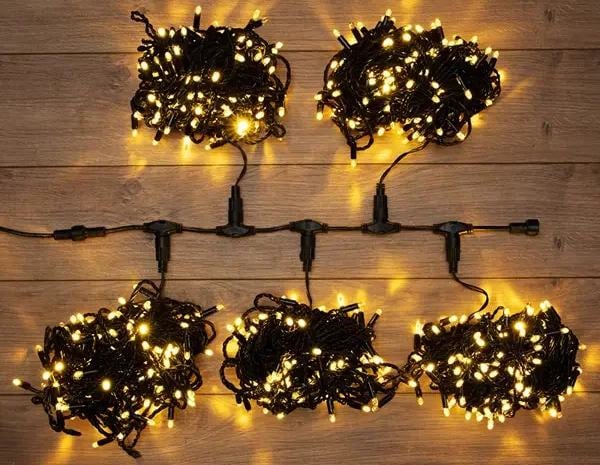 Гирлянда светодиодная "LED ClipLight" 5 нитей х20м 665LED тепл. бел. 40Вт 24В IP65 с трансф. Neon-Night 323-506