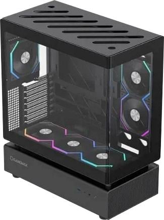 GameMax N80 BK без БП, Midi Tower, ATX, Чер., Зак.  стекл.,USB  3.0,  6*120мм вент.