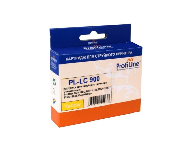 Картридж ProfiLine PL-LC900Y-Y для Brother DCP110C/DCP-115C/DCP-120C/115c/120c820cw/640cw Yellow  водн  ProfiLine