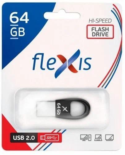 USB-флешка FLEXIS FUB20064RB-102, 64GB, USB 2.0, черный