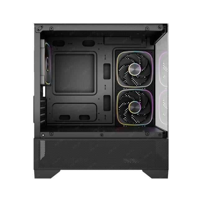 CVMM4B-A3 Корпус Powercase Vision Micro M4B, Tempered Glass, Type-C, 3x 120mm ARGB PWM Fan, чёрный, mATX ()