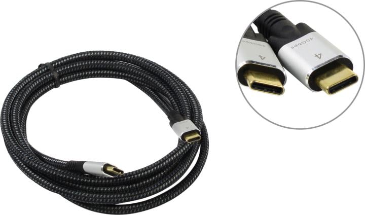 VCOM <CU560-2м> Кабель USB4 USB-С M -->  USB-C M 2м