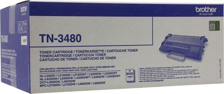 Картридж Brother TN3480(P) Black для  HL-L5000/5100/5200/6250/6400,DCP-L5500/6600,  MFC-L5700/6900
