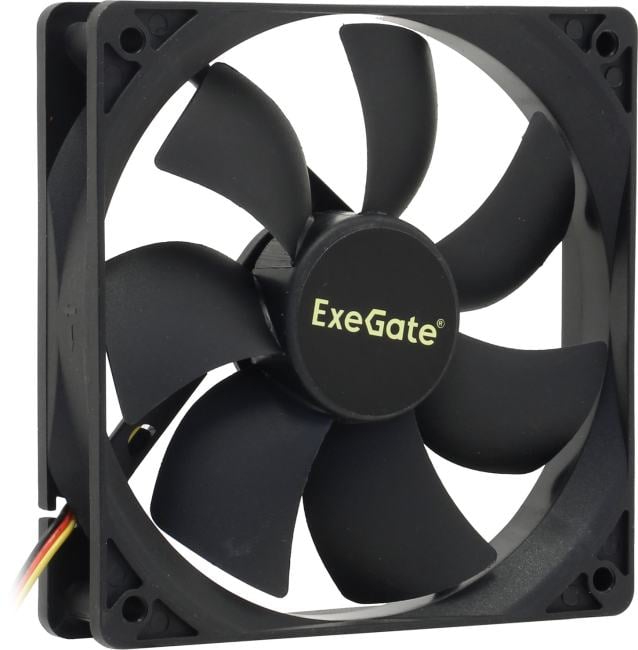 Exegate EX283386RUS Вентилятор ExeGate ExtraPower EP12025B3P, 120x120x25 мм, двойной шарикоподшипник, 3pin, 1600RPM, 25dBA