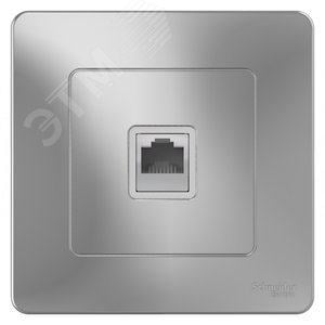Schneider Electric BLNIS011003 BLANCA С/У РОЗЕТКА  телефонная RJ11, АЛЮМИНИЙ
