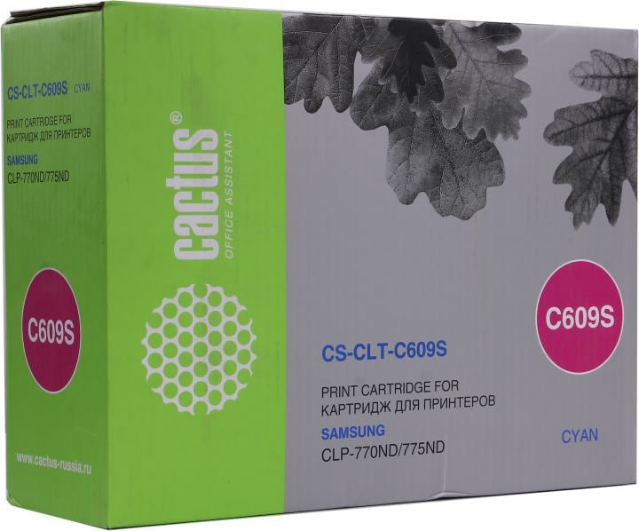 Картридж лазерный Cactus CS-CLT-C609S CLT-C609S голубой (7000стр.) для Samsung CLP 770/770ND/775/775ND