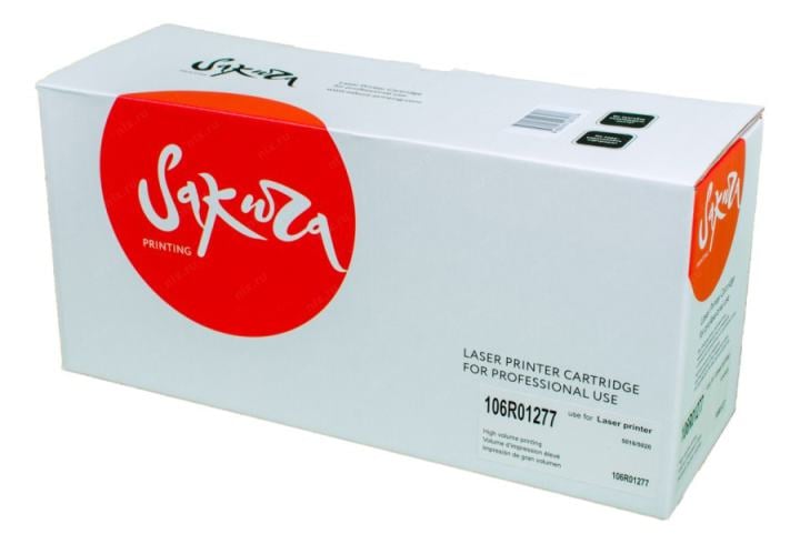SA106R01277 Тонер-туба SAKURA 106R01277 для Xerox WorkCentre  черный 6300 к. ( 1 бутылка  с  тонером)