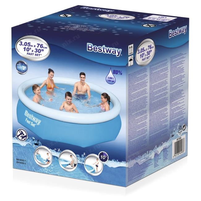 Бассейн Fast Set 305х76см, 3800л 57266 BESTWAY