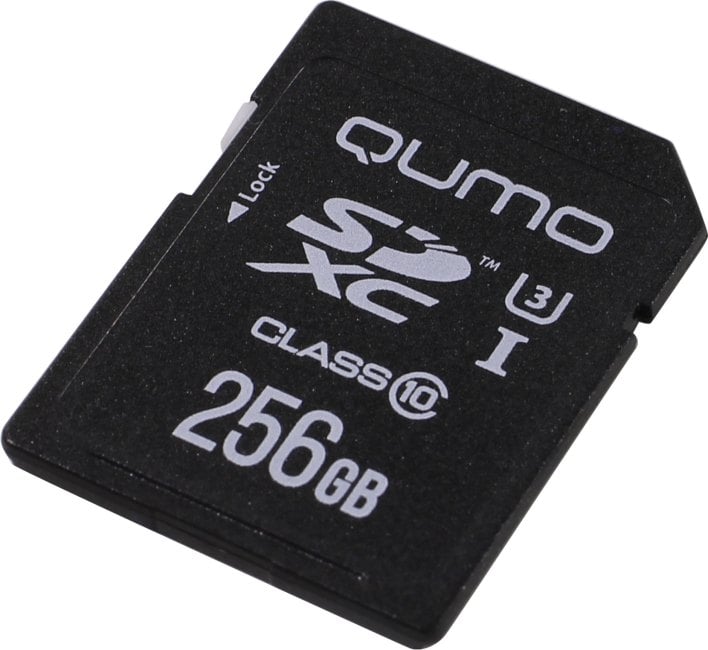 Флеш карта SecureDigital 256Gb QUMO QM256GSDXC10U1 SDXC Class 10 UHS-I U3 PRO