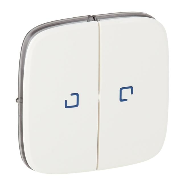Legrand 755225 Valena ALLURE. Лицевая панель для выключателя двухклавишного с подсветкой . Белая