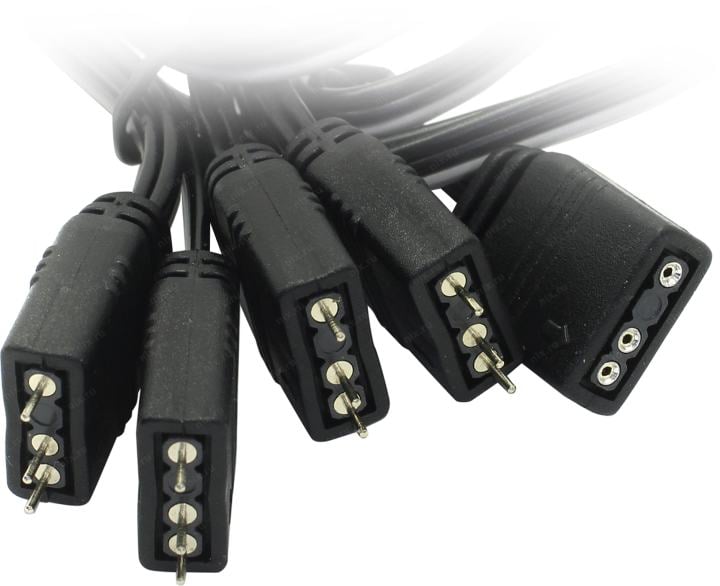 ID-Cooling <ID-FS-04-ARGB> Разветвитель  питания  для  вентилятора 3pinARGB->4x4pinARGB