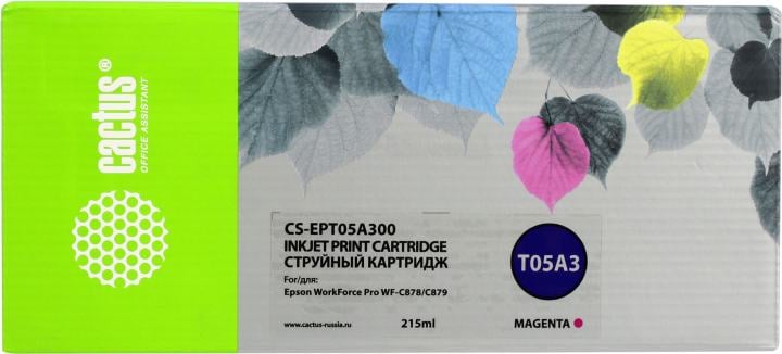 Картридж Cactus CS-EPT05A300 Magentaдля Epson  WorkForce  Pro  WF-C878/C879 (215мл)
