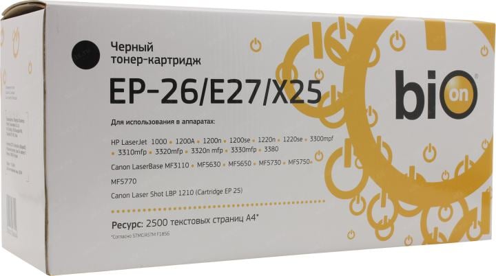 Картридж Bion EP-26/E(P)27 для  Canon LBP1210, MF3110/5630/5730