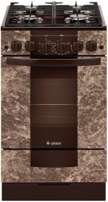 Плита газовая Gefest 5500-02 0114 коричневый, конфорок 4 шт, духовка 52 л, 50 см x 85 см x 58.5 см