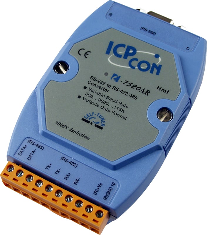 Преобразователь интерфейсов ICP DAS 1094339, I-7520AR, RS-232 в RS-422/485