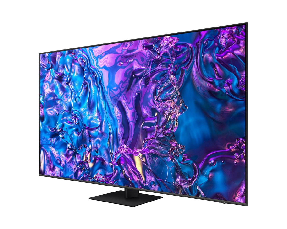 Телевизор ЖК 75'' Samsung/ 75", QLED, Ultra HD, Tizen Smart TV, 120 Hz, HDR10+, Wi-Fi, Voice, DVB-T2/C/S2, Bluetooth, CI+(1.4), FreeSync Premium, 20W, OTS Lite, 3HDMI, 2USB, Titan Gray 2024