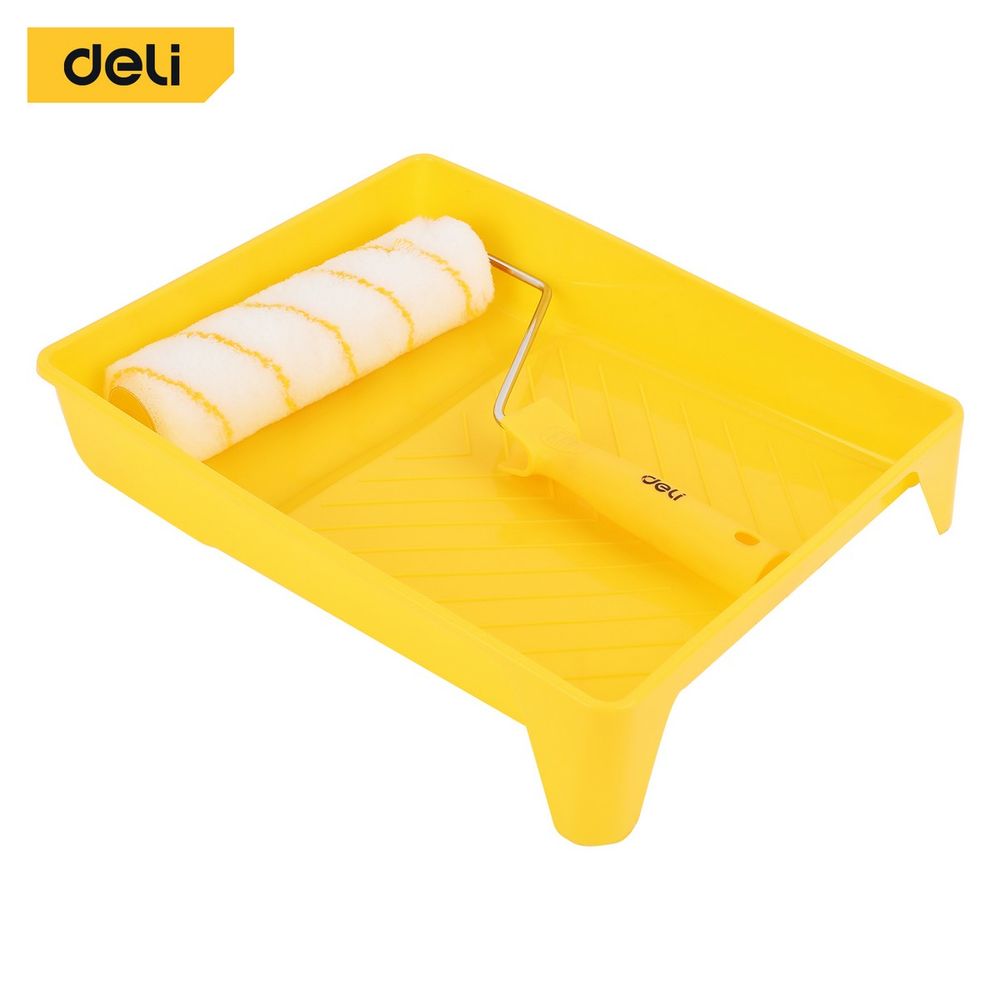 Малярный набор Deli DL509703 (ванночка 435x300x7,5мм, 1 валик из акрилового волкна, бюгель)
