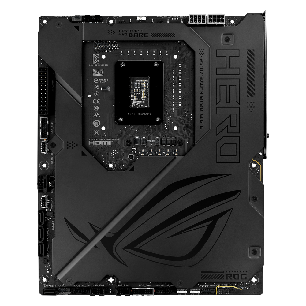 Материнская плата ASUS ROG MAXIMUS Z890 HERO BTF LGA1851 ATX 4хDDR5 PCIEx16 PCIEx4 PCIEx1 6xM.2 2xThunderbolt USB-C HDMI 2.5GLAN 5GLAN Wi-Fi 7